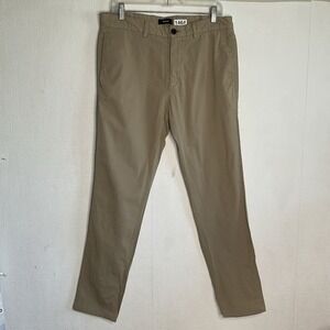 Theory Khaki Beige Slim Fit Stretch Chino Zaine Patton Pants Men 32x29 Turkey